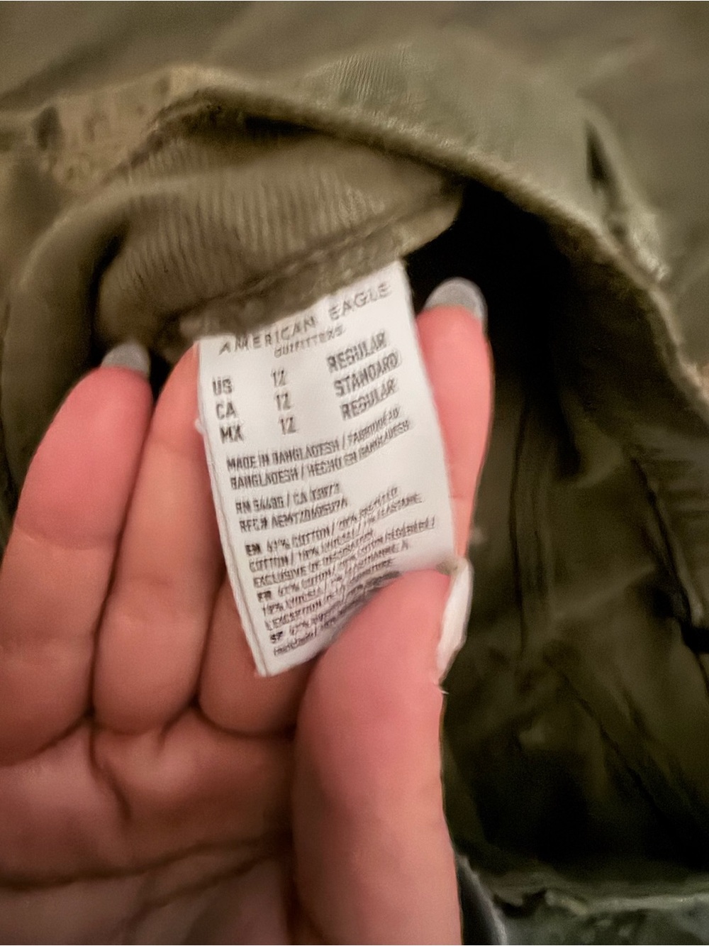 Green American Eagle Wide Leg Pants - Picture 3 of 3